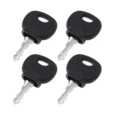 Image of eMagTech 4pcs Ignition Starter Key Agricultural/Excavator Machinery Forklifts Compactor Compatible with Bobcat Bomag Caterpillar Dynapac Ford Gehl Hamn Hang JCB
