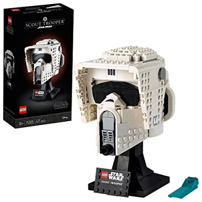Image of LEGO 75305 Star Wars Scout Trooper Helmet Building Set for Adults, Collectible Gift Model
