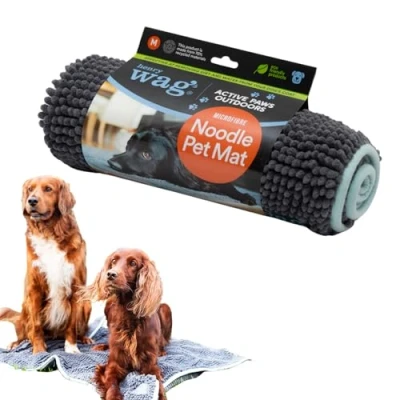 Image of Henry Wag Pet Noodle Mat Soft &amp; Highly Absorbent Microfibre, Muddy Accessories, Quick Drying Large (80 x 65cm)