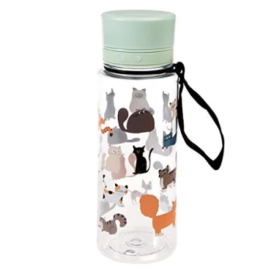 Image of Cats Design BPA Free Plastic Water Bottle 600ml