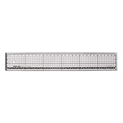 Image of RAYHER HOBBY Metal Edge Ruler, 30cm Ruler for Cutting with Craft Kinife or Rotary Cutter, Measuring Grid, clear, 30x5cm, 7821300