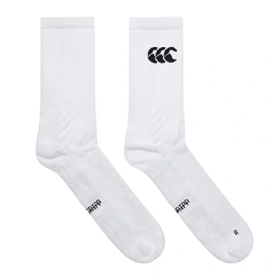Image of Canterbury Men&#039;s Anti Slip Grip Socks Mid Calf Sock, Bright White, M