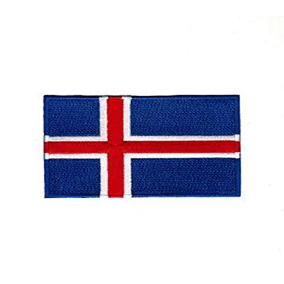 Image of Iceland National Country Flag Iron Sew on Embroidered Patch