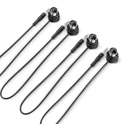 Image of CME TRS MIDI Cable 4 Pack Straight Type A (3.5mm 1/8) to Angled 5 pin DIN, 1FT / 30CM Perfect for compact spaces and patching