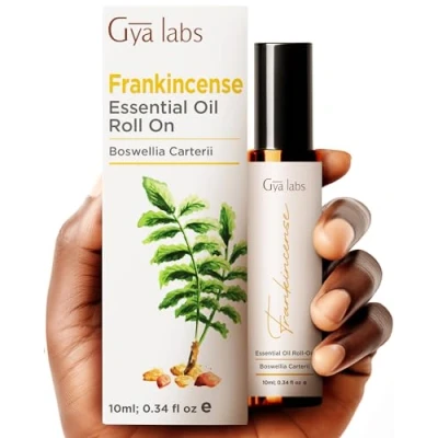Image of Gya Labs Frankincense Essential Oil Roll On for Skin Made with 100% Pure Body Aches, Stiffness, Aromatherapy &amp; More (10ml)