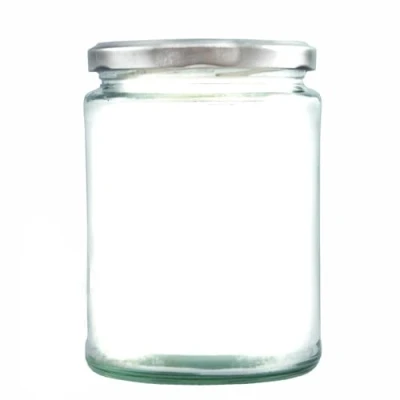 Image of 500ml Glass Food Jar with airtight Lid A Deluxe Jam for Marmalade, Honey and Home Preserves (Silver Lid, Pack of 12)