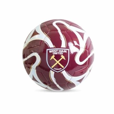 Image of Hy Pro Officially Licensed West Ham Cosmos Ball Hammers, 26 Panel, Size 5, Training, Match, Merchandise, Collectible For Kids and Adults