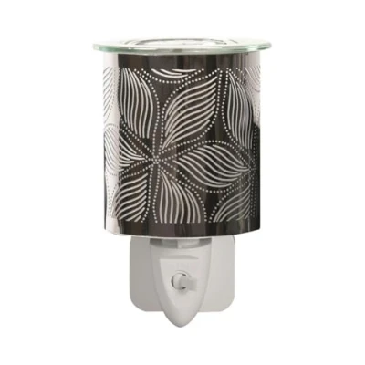 Image of Aroma Chrome Floral Plug In Wax Melt Warmer