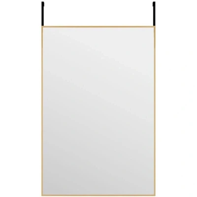Image of vidaXL Door Mirror Gold 40x60 cm Glass and Aluminium
