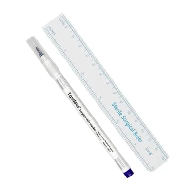 Image of Tattoo Pen Permanent &amp; Microblading Ruler, Skin Marker for Eyebrows (Single Nib)