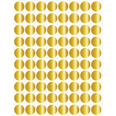 Image of Royal Green (13MM) Gold Color Coding Labels for Inventory and Labeling 1.3CM Circle Dot Stickers 1200 Pack