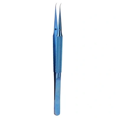 Image of Ti Alloy Tweezer Precision Curved Tweezers Set Pointed Microscope Motherboard Fingerprint Jump Line Wire Repair Phone Welding for All Soldering Repairs(Curved)