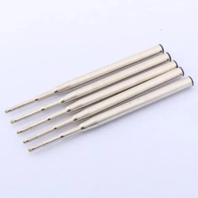 Image of Ballpoint Pen Refills Compatible with Montblanc Pens. in Black GEL Ink a 0.5mm Tip Biros 5 x Ballpen (Black)