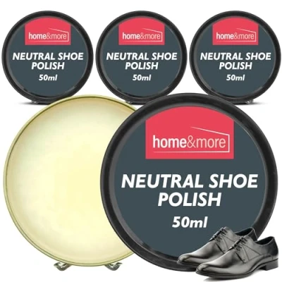 Image of SOL 3pk Neutral Shoe Polish for Leather 150ml Cream With Beeswax &amp; Carnauba Wax Lasting Shine Boot Clear