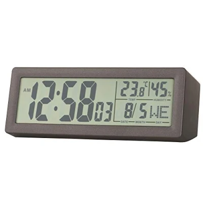 Image of Acctim Karminski Digital Alarm Clock Crescendo Date &amp; Temperature Display Reduced Glare LCD Grey