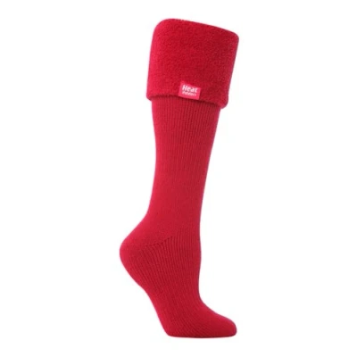Image of HEAT HOLDERS Ladies Winter Thermal Boot Socks in 4 colours 8 UK 37 42 eur (4 UK, Red)