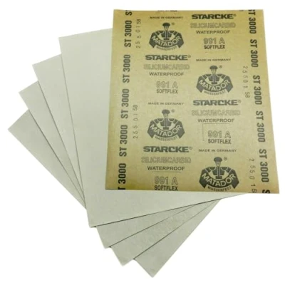 Image of Starcke Matador Wet and dry sandpaper. A Weight 1 pack of 10 sheets 3000 Grit