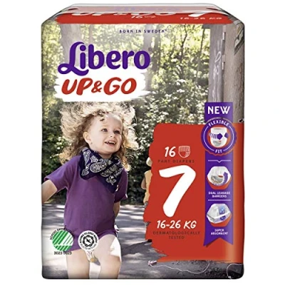 Image of Libero Up + Go 7 (16 26kg) 16 Pack Incontinence Protection