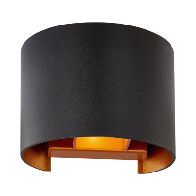 Image of Arcchio Zuzana wall light, round, black, G9, 13 cm wide