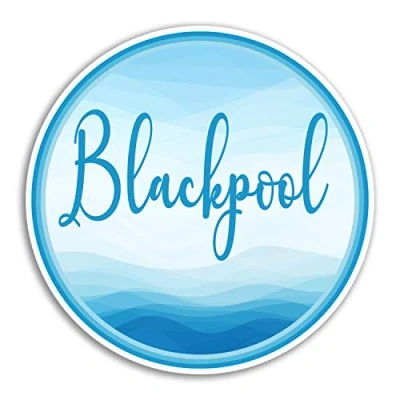 Image of 2 x 10cm Blackpool Vinyl Stickers England Travel Sticker Laptop Luggage #18708 (10cm Wide)