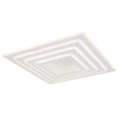 Image of Jocelyn Sqaure Integrated LED Semi Flush Ceiling Light White Matt Dimmable 2700 6500K Remote Control