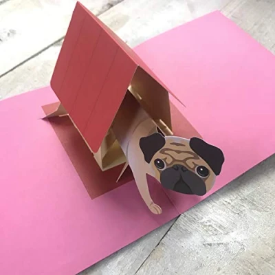 Image of Pug Dog POP UP Card