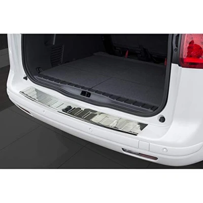 Image of Stainless Steel Rear bumper protector compatible with Peugeot 5008 2009 2016 &#039;Ribs&#039;
