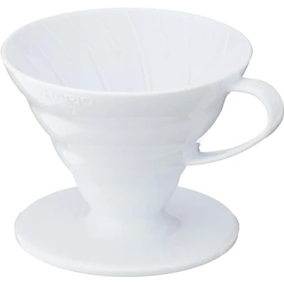 Image of Hario VD 02W 1 Piece Plastic Coffee Dripper, White