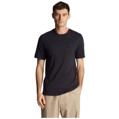 Image of Lyle and Scott T shirt Plain Navy Blue size S