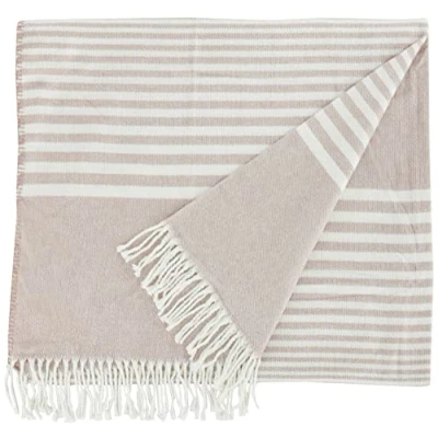 Image of TOM TAILOR 0229858 Blanket Striped Structure 140 x 180 cm Jade