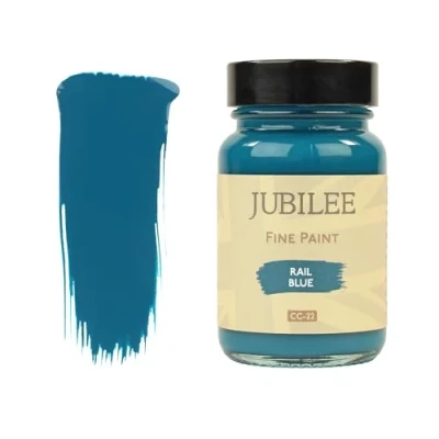 Image of Guild Lane Jubilee Fine Paint Rail Blue Furniture, Metal, Fabric, Glass &amp; More Indoor Outdoors Water Based Acrylic 60ml Jar