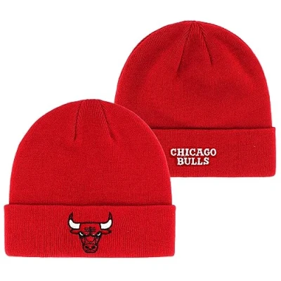 Image of Outerstuff NBA Kids Youth 8 20 Primary Logo Wordmark Sport Knit Cold Weather Cuffed Beanie Hat, Chicago Bulls, One size