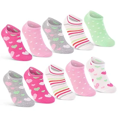 Image of 10 Pairs Children&#039;s Trainer Socks Boys &amp; Girls Cotton Socks, 3, 12 13.5