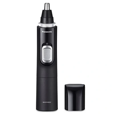 Image of Panasonic Men’s Ear and Nose Hair Trimmer with Vacuum Cleaning System, Wet Dry Hypoallergenic High Performance Dual Edge Blade ER GN70 K, Black