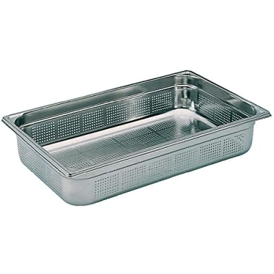 Image of Bourgeat K140 Gastronorm Perforated Pan, 1/1, Stainless Steel, 6.7 L, 530 mm Length x 325 Width 55 Deep