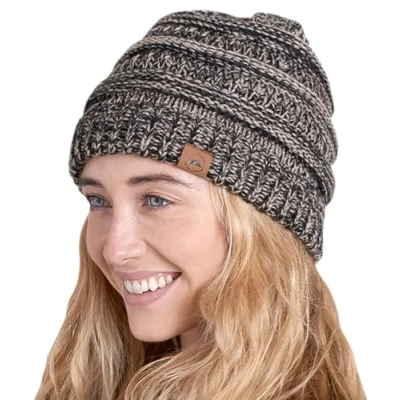 Image of Tough Headwear Winter Beanies Beanie Hat Men and Women Unisex Fit Warm Knit Chunky Cable Women&#039;s Men&#039;s Hats Cold Weather Ski Snowboard for Man or Woman Gold