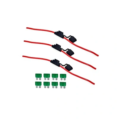 Image of KOLACEN Automotive Car Truck In line 12 Gauge Fuse Holder for Regular Standard Blade Type 3 Pieces + 8 30Apm