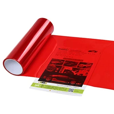 Image of EBILUN Self Adhesive Car Light Sticker Fog Taillight Headlight Tint Film Red