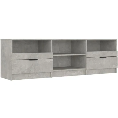Image of vidaXL TV Cabinet Concrete Grey 150x33.5x45 cm Engineered Wood