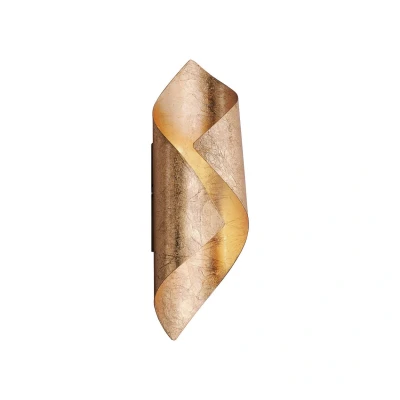 Image of Nevis Integrated LED Wall Lamp Gold 2x 3W 3000K