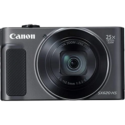 Image of Canon PowerShot SX620 HS Digital Camera (20.2 MP, 25x Optical Zoom, 50x ZoomPlus, 7.5 cm (3 Inch) Display, CMOS Sensor; DIGIC4+, Image Stabiliser, WiFi, NFC, HDMI) Camera, Black (Renewed)