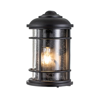 Image of Feiss Lighthouse Outdoor Wall Lantern Textured Black, IP44