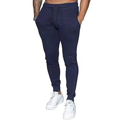 Image of MYT Mens Joggers Cuffed Slim Fit Sweatpants Elasticated Waist Gym Casual Jogging Bottoms Fleece Trousers Size S XL (UK, Alpha, M, Regular, Navy)