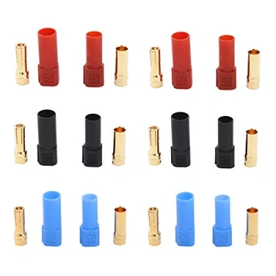 Image of BDHI 6 pairs XT150 6mm Large Current Motor Bullet Connector Adapter Plug set Male Female 150 High Rated Amps(B122 6)