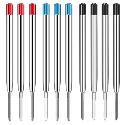 Image of LABUYI 10 Pieces Pen Refills,Pen Refills Ballpoint,Ballpoint Refill,Ball Point Refill,1.0mm Line Width, 3 Colors