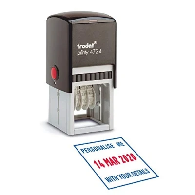 Image of Trodat Printy Dater 4724 Personalised Custom Office and Business Stamp 3+3 Lines of Text
