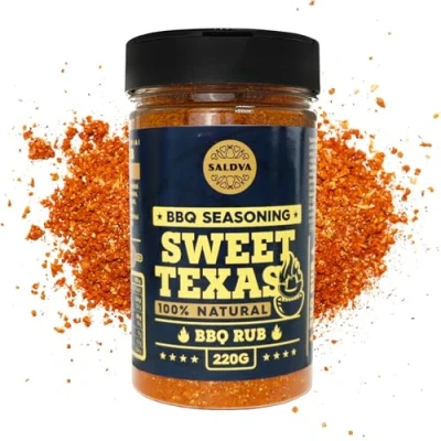 Image of Sweet Texas BBQ Rub 100% Natural Seasoning Delightful with Authentic Kick for Amazing and Grill Dishes Large Jar (220g)