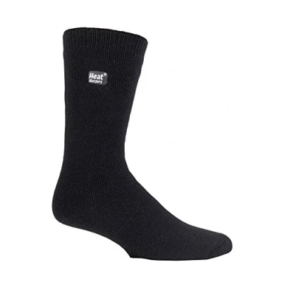 Image of HEAT HOLDERS Lite Mens Winter Warm 1.6 TOG Thermal Casual Socks 6 11 UK (6 11, Black)