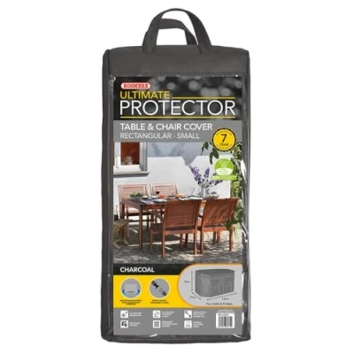 Image of Bosmere Ultimate Protector Rectangular Patio Set Cover 4 Seat Charcoal U525C