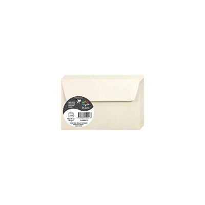 Image of Clairefontaine Ref 50041C Pollen Iridescent Adhesive Envelopes (Pack of 20) 90 x 140mm in Size, 120gsm Paper, Easy to Peel Strip Cream